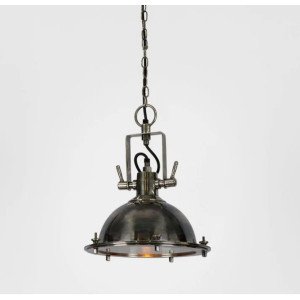 messing lamp in de kleur antiek zilver met een E27 fitting hotel chique