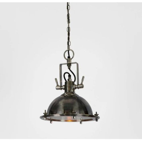 messing lamp in de kleur antiek zilver met een E27 fitting hotel chique