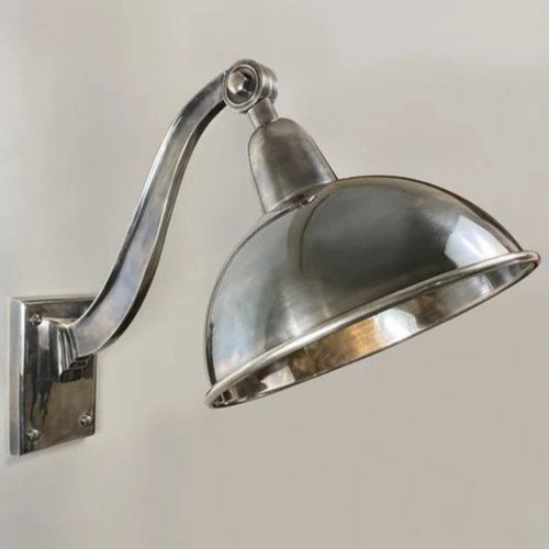 Retro wandlamp Halifax antique silver | Nostalux.be
