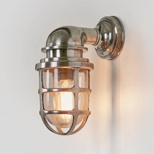 Nostaluce Industriele vintage stallamp Brooklyn messing - wandlamp - muurlamp | Nostalux.be