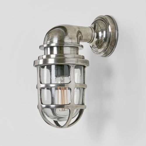 Nostaluce Industriele vintage stallamp Brooklyn messing - wandlamp - muurlamp | Nostalux.be