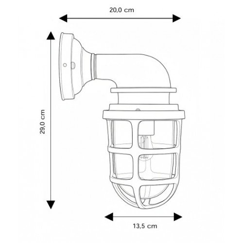 messing lamp in de kleur antiek zwart met een E27 fitting