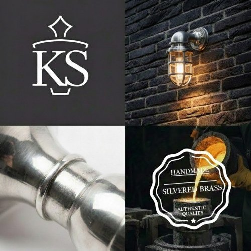 Nostaluce Industriele vintage stallamp Brooklyn messing - wandlamp - muurlamp | Nostalux.be