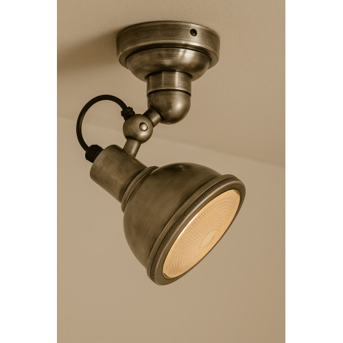 Nostaluce Plafond- en Wandspot Memphis Antique Silver spot | Nostalux.nl