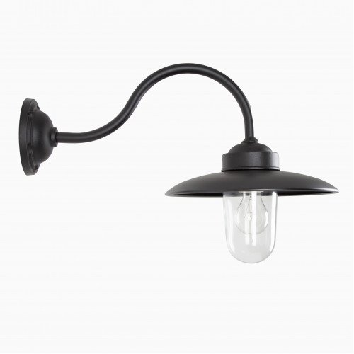 Stallamp Solingen wandlamp matzwart (6501) - Nostalux - Industrieel