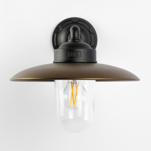 Stallamp Palazzo Wandlamp Zwart Brons Landelijk