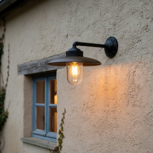 Stallamp Palazzo Wandlamp Zwart Brons Landelijk