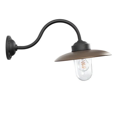 Stallamp Solingen Wandlamp Zwart Brons Landelijk