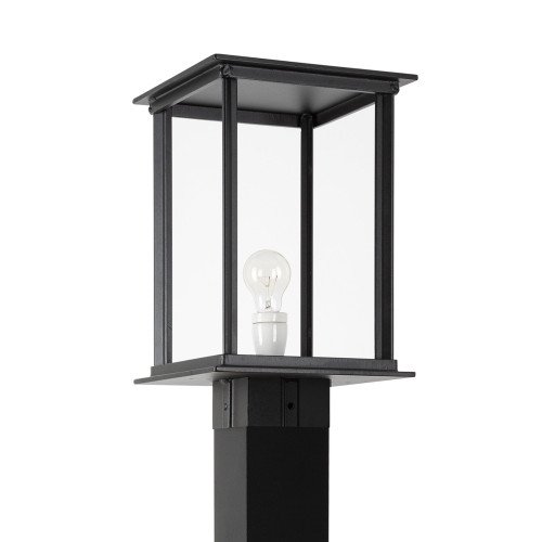 Buitenlamp Vondel Terras XL buitenverlichting zwart in klassieke stijl met vierkante vorm