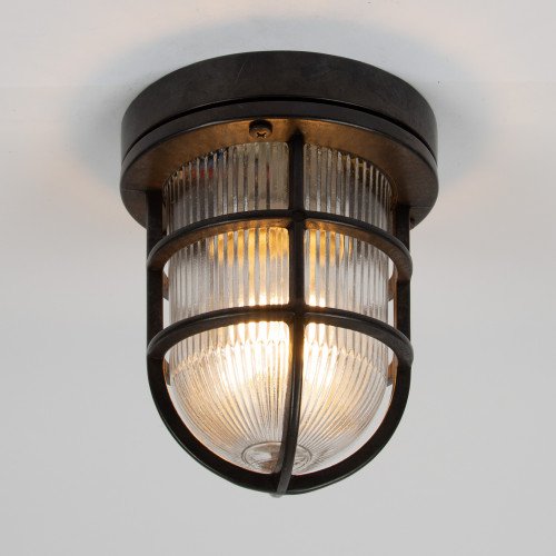Buitenlamp Gibraltar plafondlamp Sokkellamp nautisch zwart