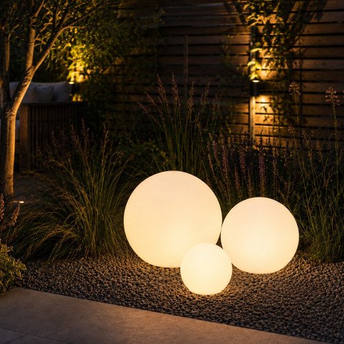 Bol opaal Ø 40 incl. flens (3683) - KS Verlichting - Tuinverlichting Bol