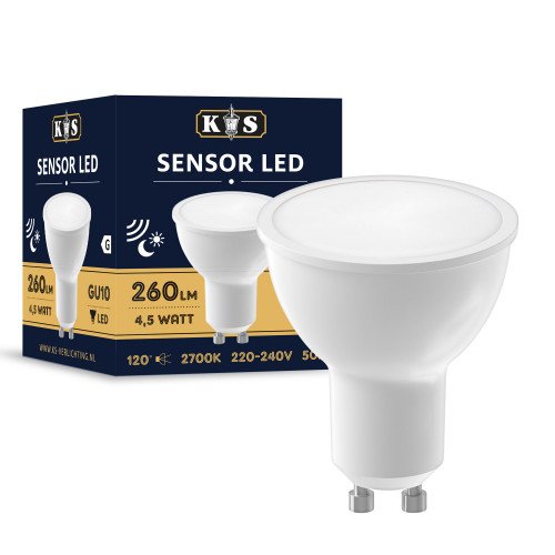 gu10 led lichtbron met ingebouwde sensor voor dag en nacht schemerschakeling