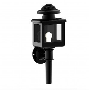 Klassieke wandlantaarn Zwart