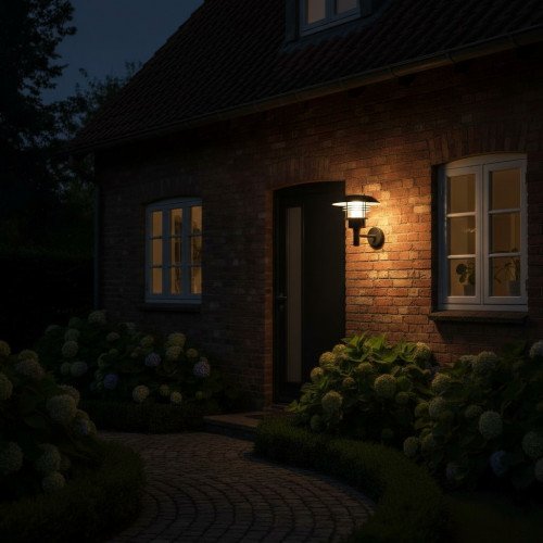 Buitenlamp Riga Wandlamp Zwart Aluminium modern