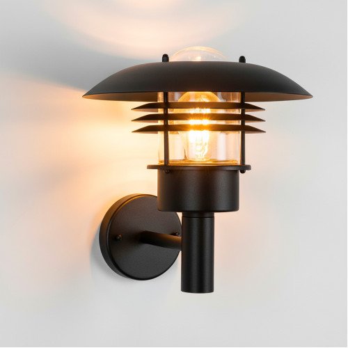Buitenlamp Riga Wandlamp Zwart Aluminium modern