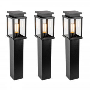prachtige jersey buiten terraslamp staand met strakke stoere vormen in het zwart