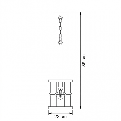Benson hanglamp metaal zwart E27 industriële metalen lamp