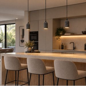 Marmer binnenverlichting Egg hanglamp zwart