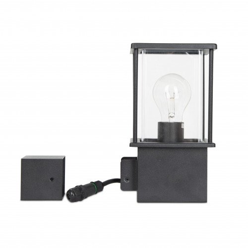 Astro wandlamp matzwart voor buiten moderne wandlamp, stijlvol zwarte finish, mooie heldere beglazing buitenverlichting van het merk KS Verlichting
