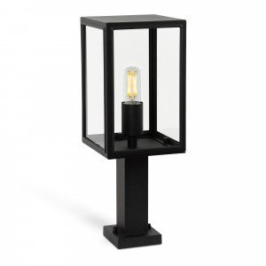 Buitenlamp staand zwart Soho Sokkel moderne zwarte staande buitenverlichting 