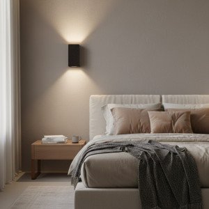 Pure Up & Downlighter beton voor binnen in zwarte kleur