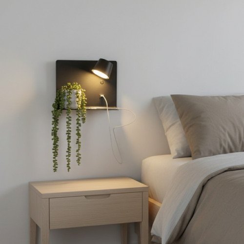 Wandlamp Solution met USB oplaadstation