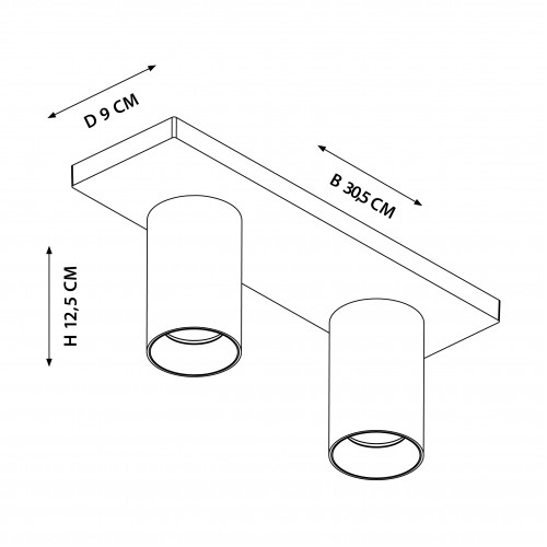Smart mila 2 opbouwspot rond gu10 plafondlamp