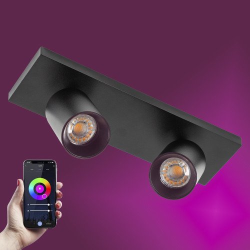 Smart mila 2 opbouwspot rond gu10 plafondlamp