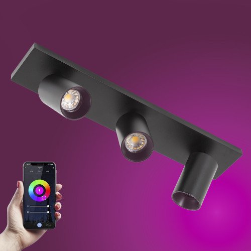 Smart mila 3 opbouwspot rond gu10 plafondlamp