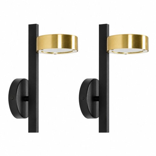 Set van 2 Orion bedlampen messing aluminium modern 