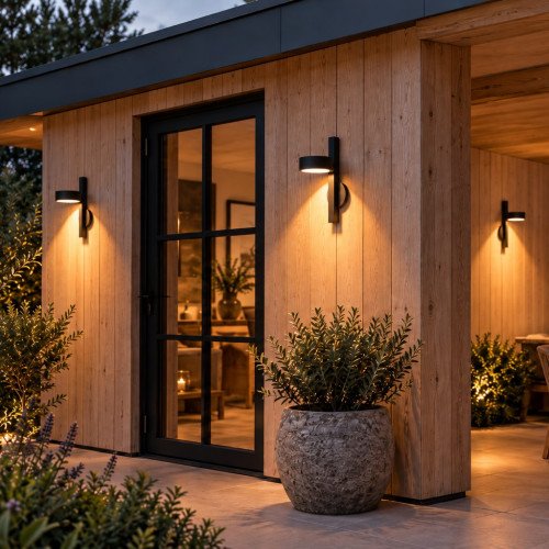 Orion wandlamp mat zwart buiten IP44 LED G9
