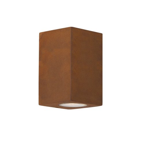 Moderne buitenlamp wandlamp Geo Down gemaakt van RVS en afwerkt in messing kleur