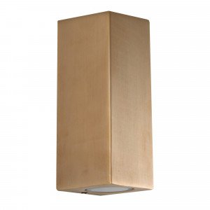 Buitenverlichting Geo up en down wandlamp in moderne stijl en messing kleur Buitenverlichting Geo up en down wandlamp in moderne stijl en messing kleur