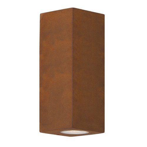 Buitenverlichting Geo up en down wandlamp in moderne stijl en corten kleur