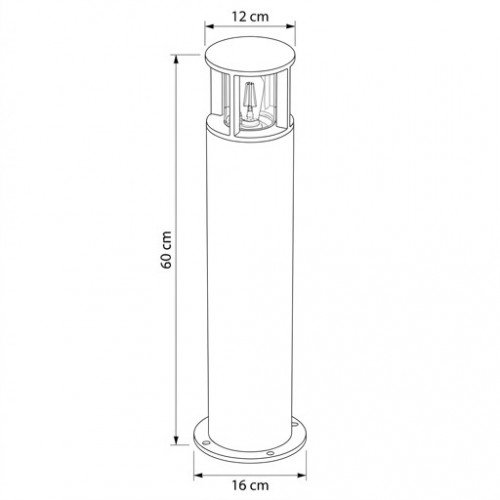 Lampe de jardin ronde robuste en acier corten marron, raccord E27