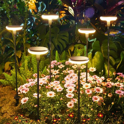 Solar tuinlamp Sunflower buitenverlichting zwart