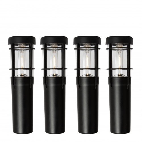 Solar tuinlamp Sunflower buitenverlichting zwart