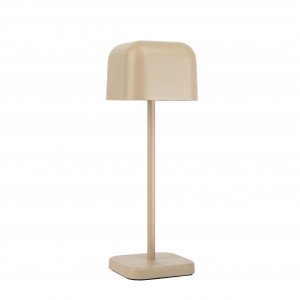 Beige compact tafellamp aluminium modern buiten en binnen