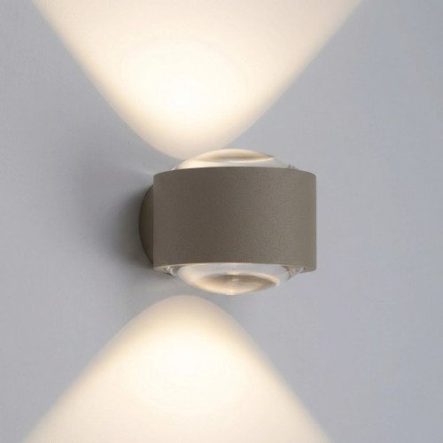 Champagne convex glazen venster modern wandlamp up&down