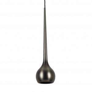 Gun metal druppel-design hanglamp aluminium modern