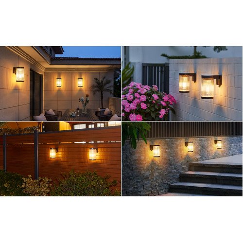 Moderne muurlamp zonne-energie rond model