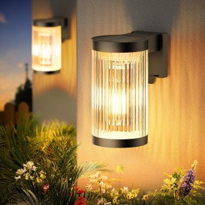 Moderne muurlamp zonne-energie rond model Moderne muurlamp zonne-energie rond model