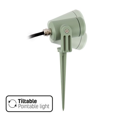 Zwarte compacte grondspot LED-Spike GU10 PAR11