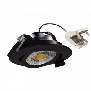 Ronde inbouwspot plafond zwart dimbaar 82cm Ronde inbouwspot plafond zwart dimbaar 82cm