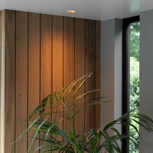 Inbouwspot wit Ivar koperen ring Dimbaar LED