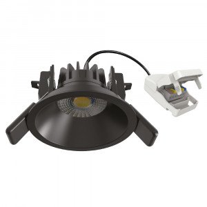 Ronde inbouwspot Ivar plafond zwart dimbaar 90mm Ronde inbouwspot Ivar plafond zwart dimbaar 90mm