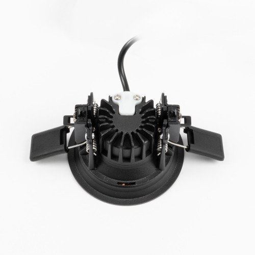 Inbouwspot zwart Ivar koperen ring Dimbaar LED