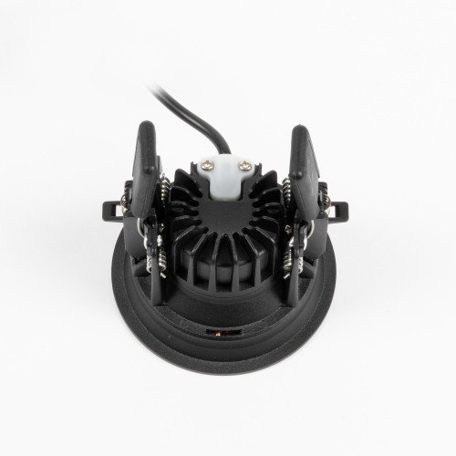 Inbouwspot zwart Ivar koperen ring Dimbaar LED