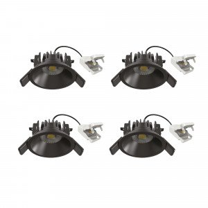 Ronde inbouwspot Ivar plafond zwart dimbaar 90mm Ronde inbouwspot Ivar plafond zwart dimbaar 90mm