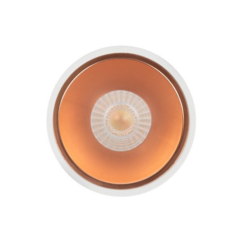 Inbouwspot wit Ivar koperen ring Dimbaar LED